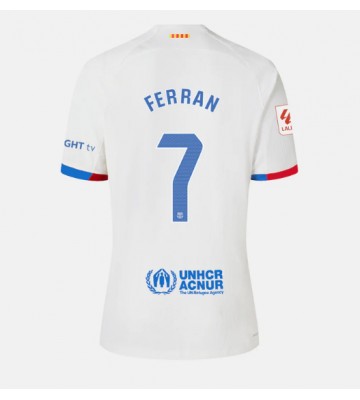 Barcelona Ferran Torres #7 Koszulka Wyjazdowych Kobiety 2023-24 Krótki Rękaw